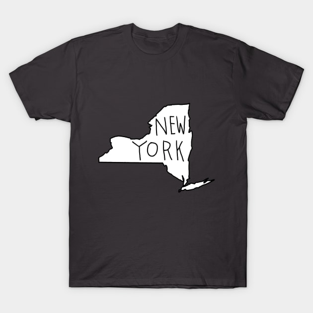 The State of New York - No Color T-Shirt by loudestkitten